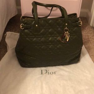 Dior coated canvas cannage quilted panarea tote